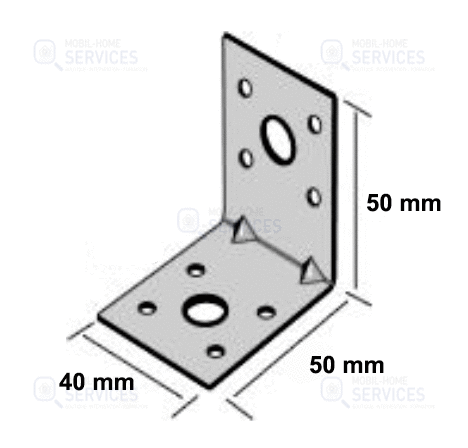 EQUERRE GALVA 40x50x50