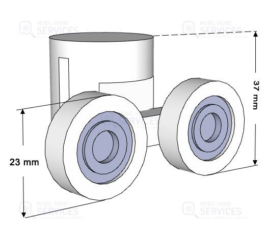 ROULETTE PORTE DE DOUCHE REF 202133