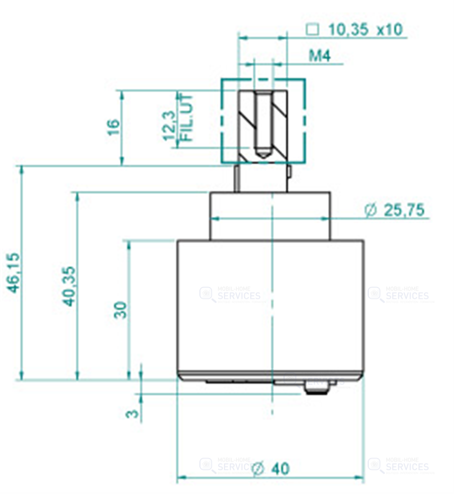 CARTOUCHE MITIGEUR CERAM D40 ACS