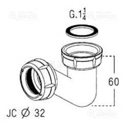 SIPHON S 1 1/4X1 1/4 DIAM 32