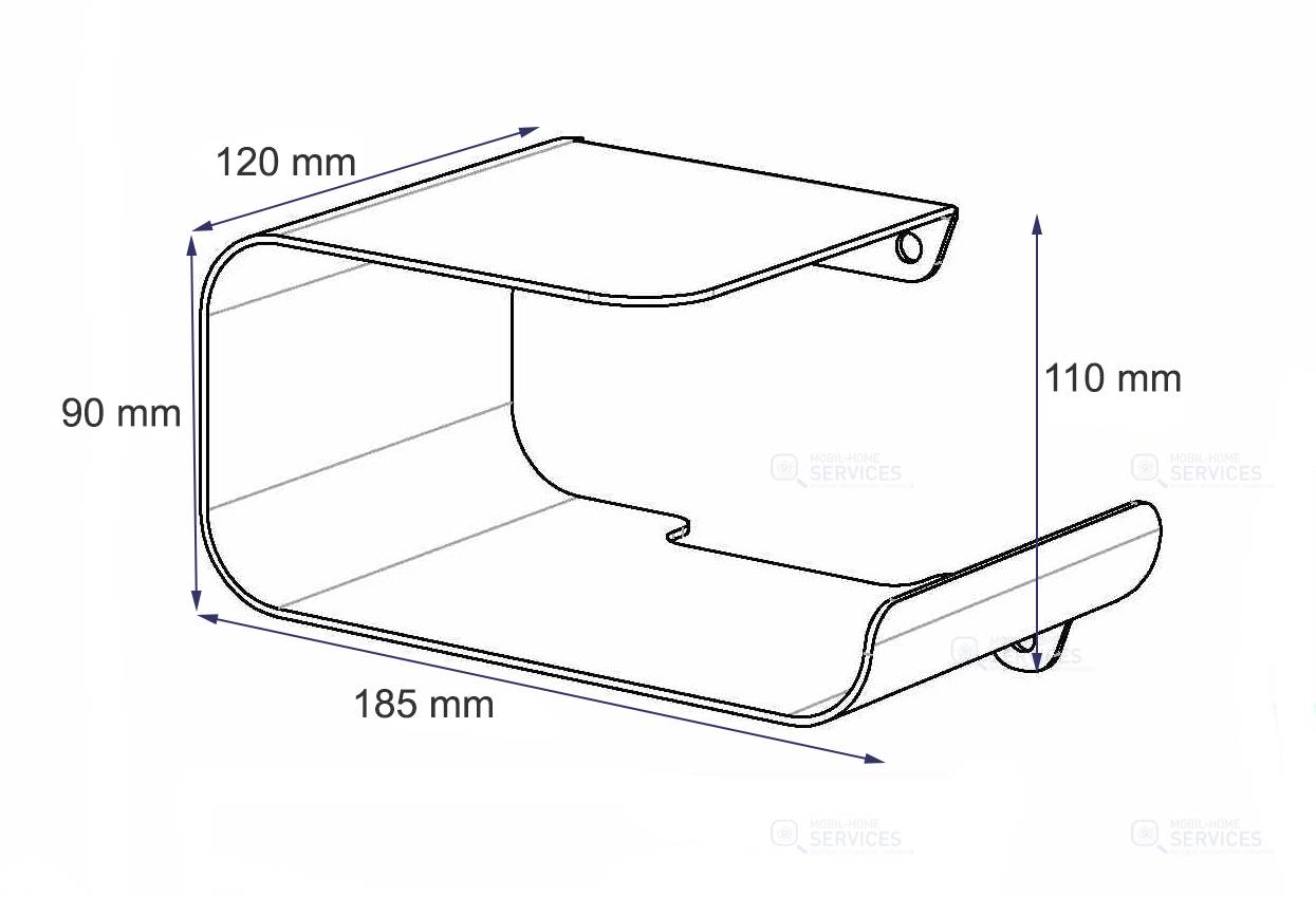 CHEVET SUSPENDU GAUCHE 185X120X90