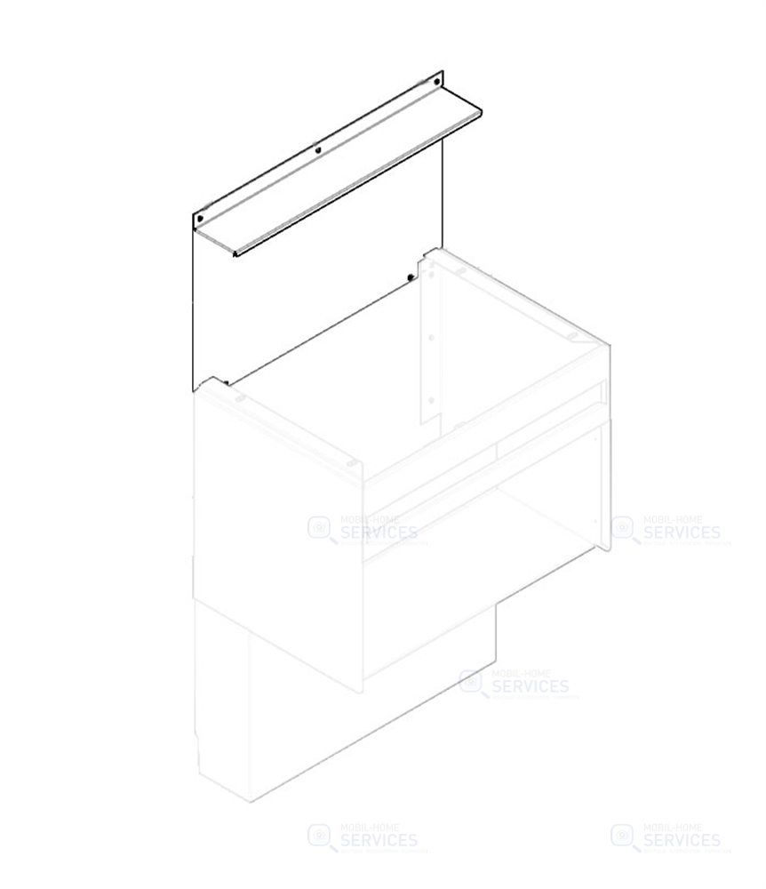 CREDENCE MEUBLE SOUS VASQUE 598X100X399,5