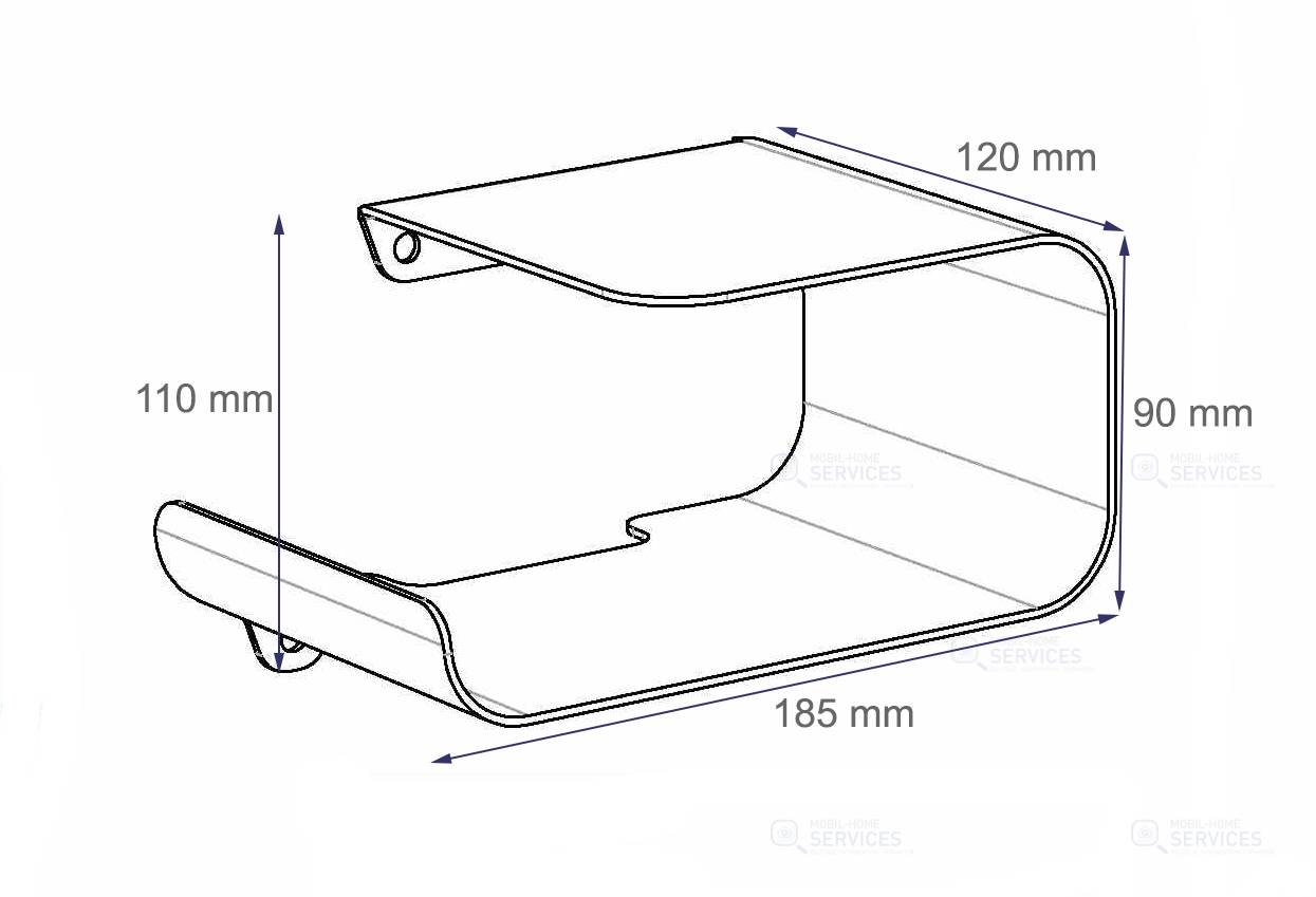 CHEVET SUSPENDU DROIT 185X120X90