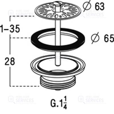 BONDE DOUCHE AVEC GRILLE - BAC