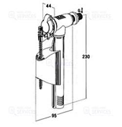 ROBINET FLOTTEUR POUR RESERVOIR WC 202160