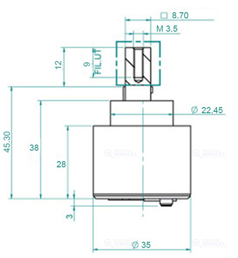 CARTOUCHE CERAMIQ.MITIGEUR EVIER/DO