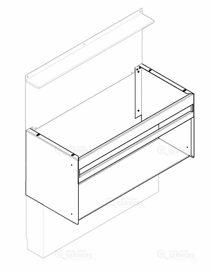 CORPS DE MEUBLE SOUS VASQUE 894X406X440