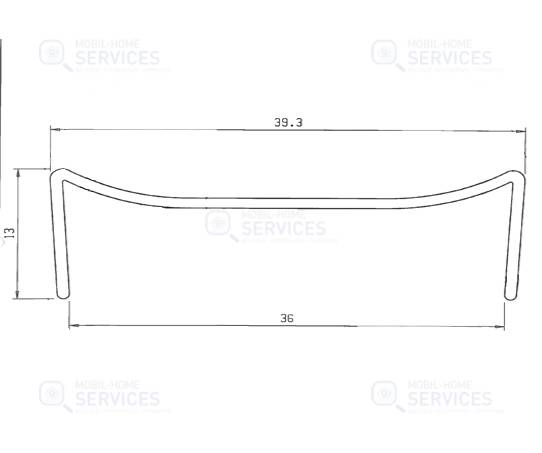 PROFIL U 37X13 N°201594 BLANC L4200