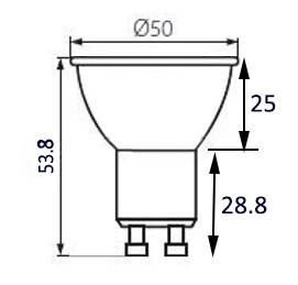 AMPOULE LED SMD CONE GU10  230V