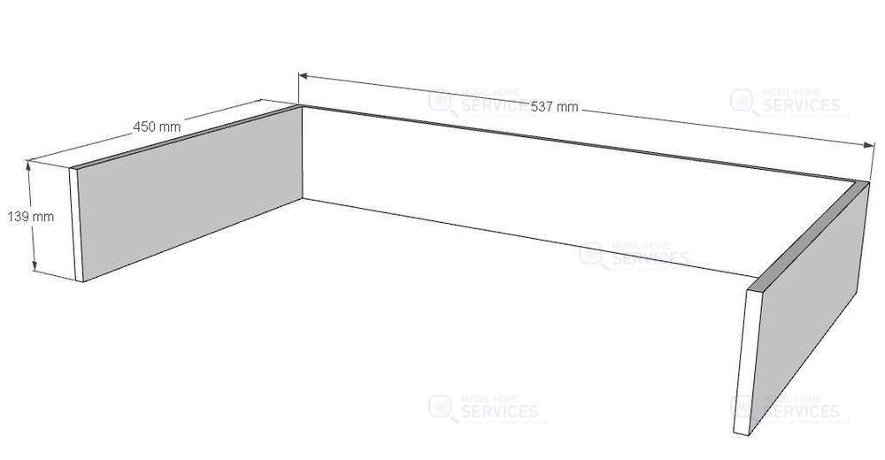 COTE TIROIR SPLEX L537X450X139