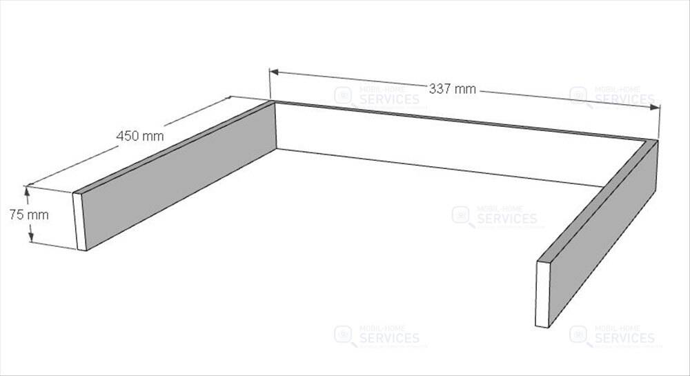 COTE TIROIR SPLEX L337X450X75