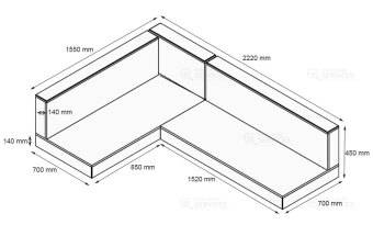 HOUSSE COMPLETE ENS CANAPE EN L HT 430