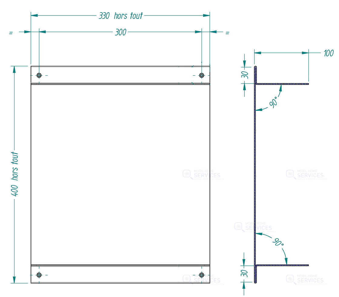 ETAGERE DOUBLE 330X100X400