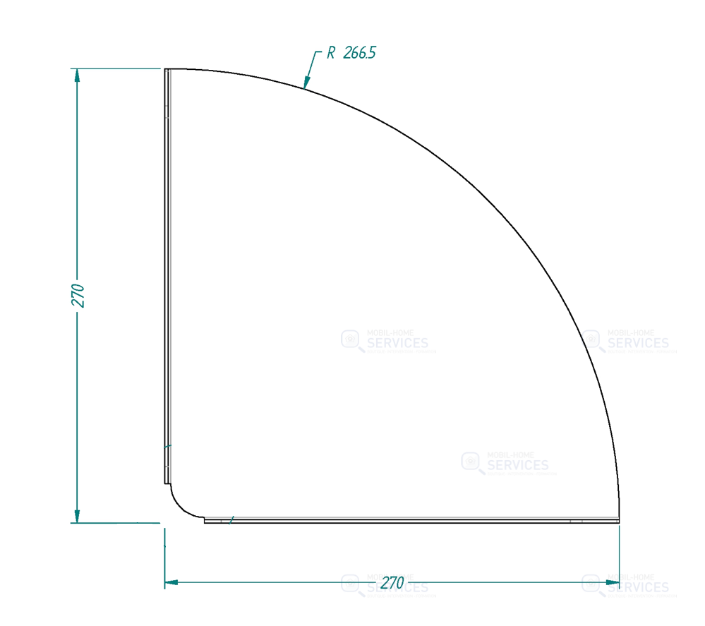 ETAGERE D ANGLE 270X270X35