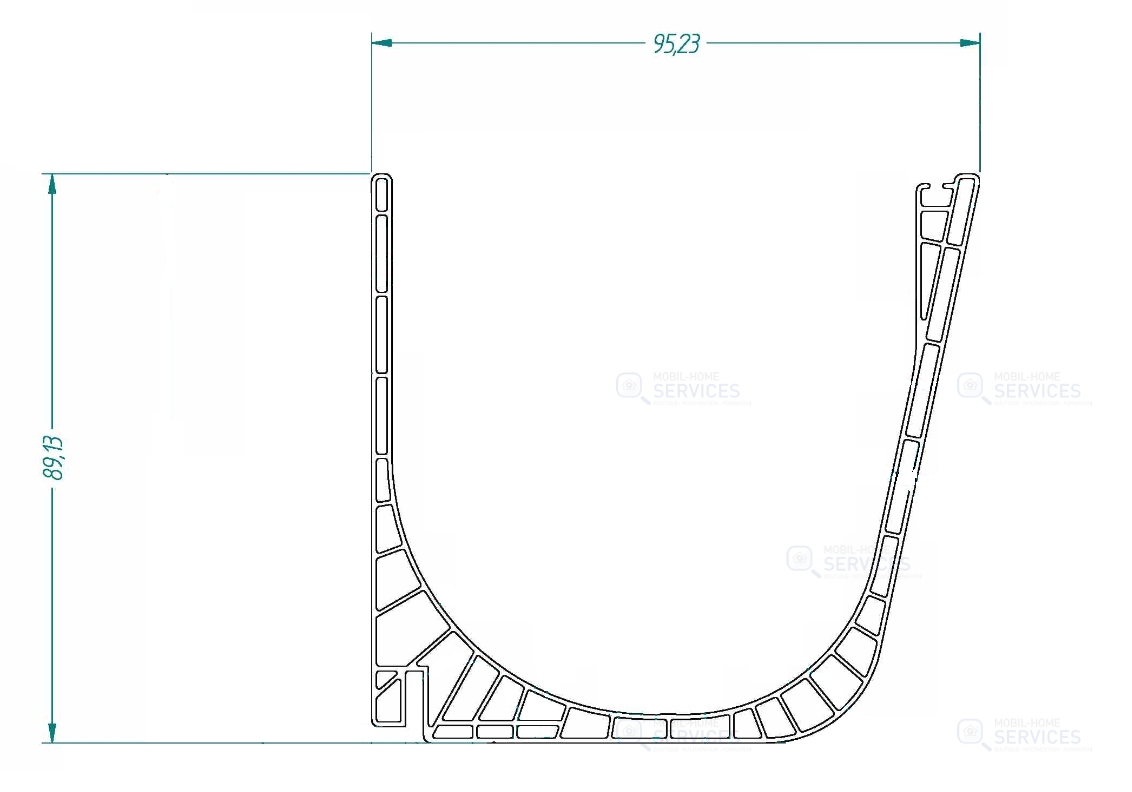 GOUTTIERE 184706 LG 2250 MM