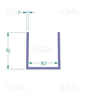 PROFIL U 16.5X20 L4600